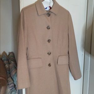 Banana Republic Camel Wool Button Down Peacoat xs